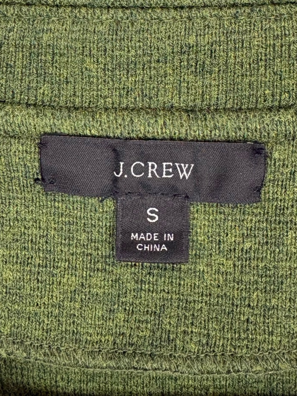 J. Crew Forest Green Crewneck Cardigan Cotton/Wool/Poly blend size Small - Picture 2 of 13